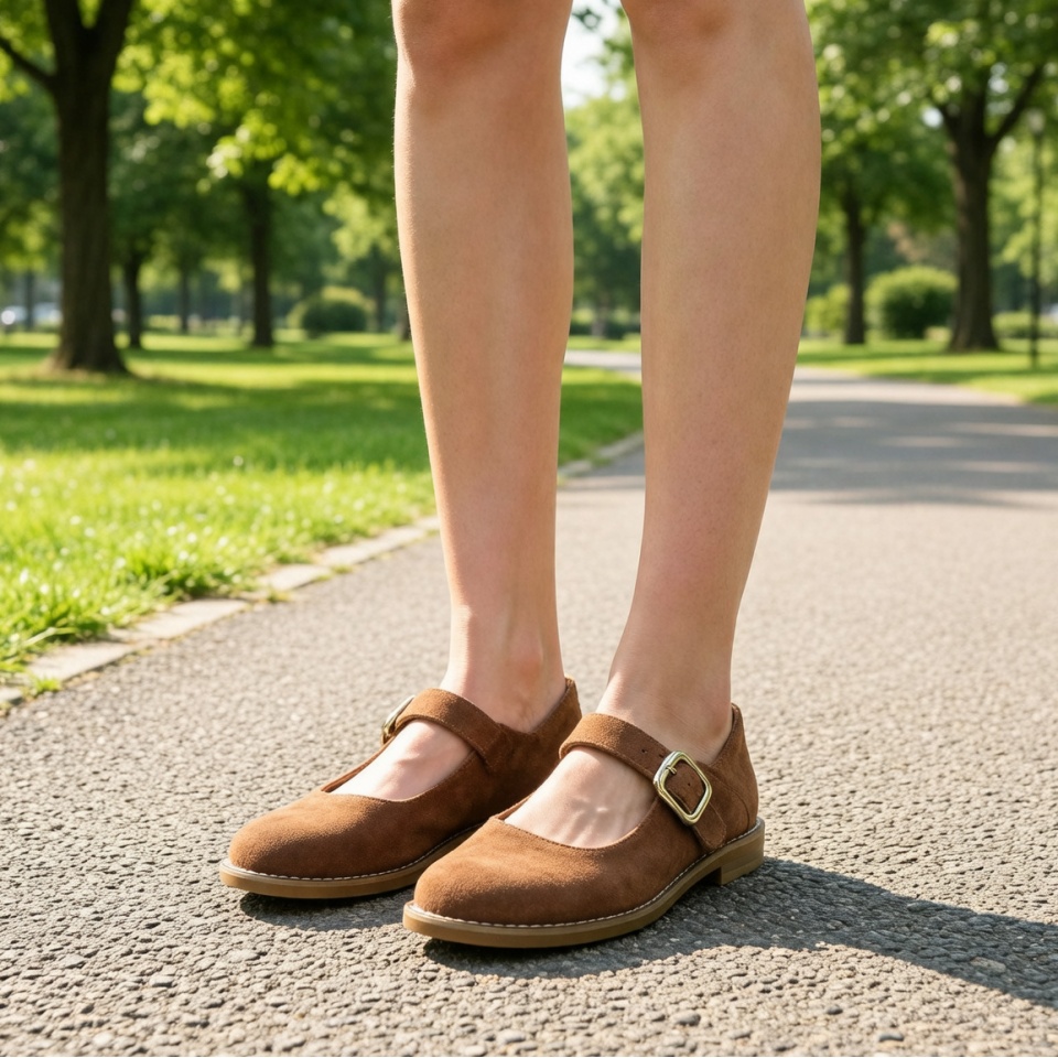 Rude zamszowe półbuty z zapięciem 207W