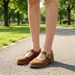 Rude zamszowe półbuty z zapięciem 207W