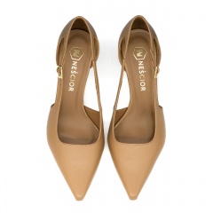 Karmelowe czółenka z wycięciami 304A