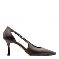 Czekoladowe czólenka z wycięciami 304A