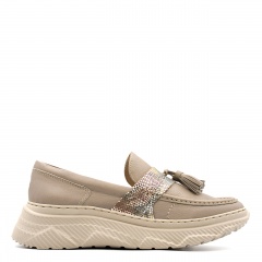 Beżowe półbuty w sportowym stylu 7SM4579A