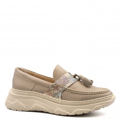 Beżowe półbuty w sportowym stylu 7SM4579A