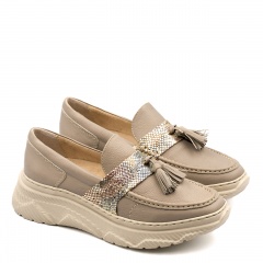 Beżowe półbuty w sportowym stylu 7SM4579A