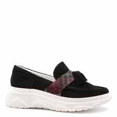 Czarne półbuty w sportowym stylu 7SM4579A