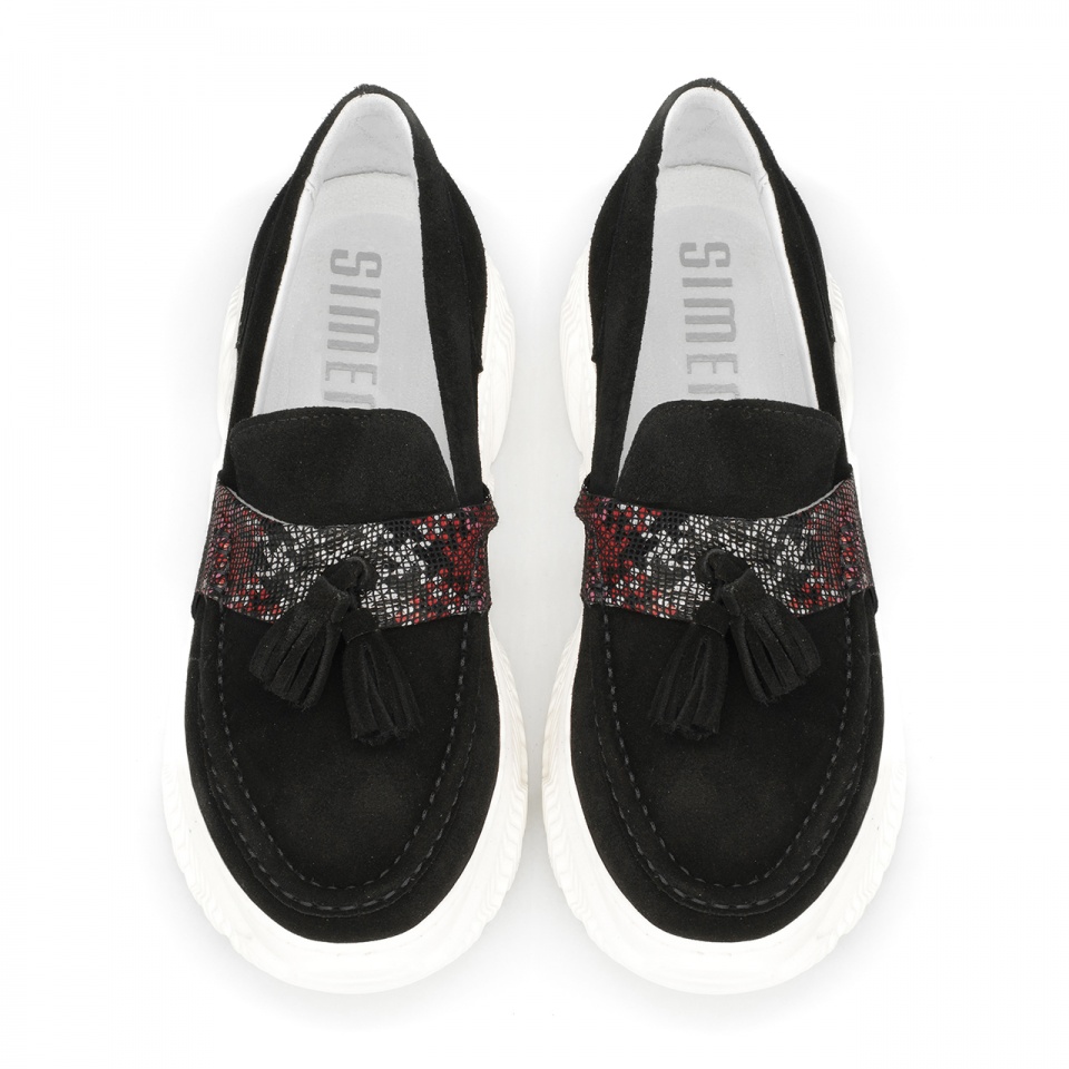 Czarne półbuty w sportowym stylu 7SM4579A