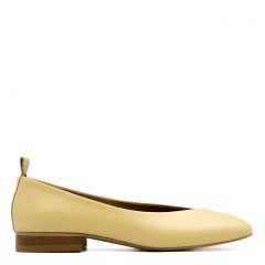 Żółte baleriny z kwadratowym noskiem 80B