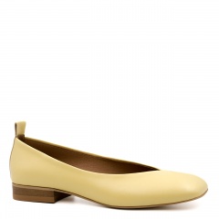 Żółte baleriny z kwadratowym noskiem 80B