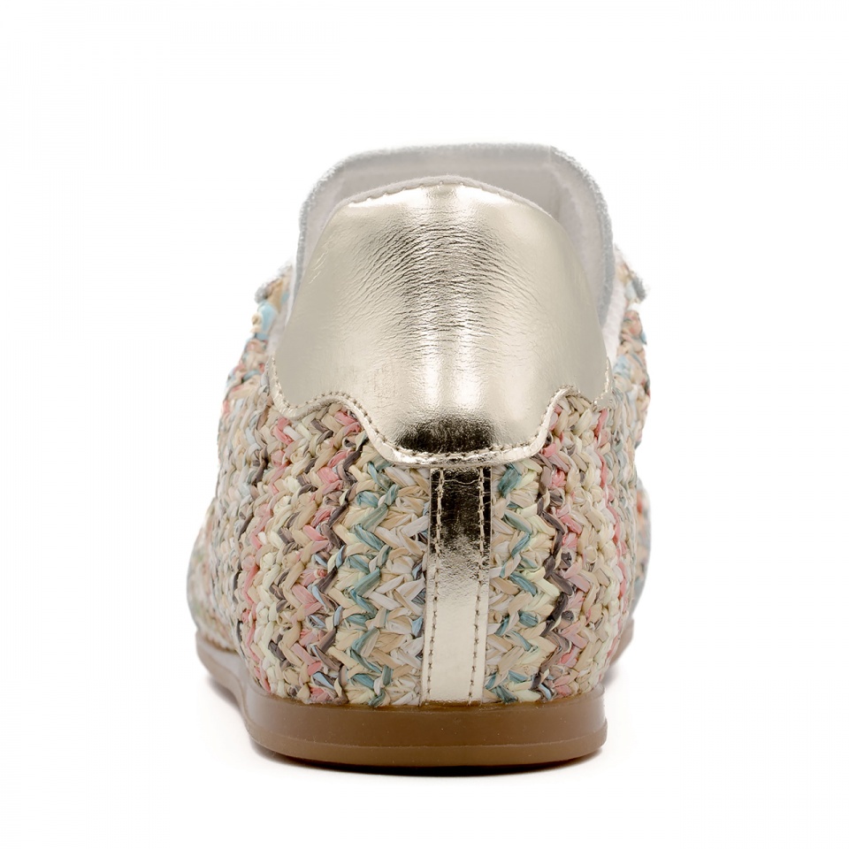 Białe sneakersy z plecionką 291P