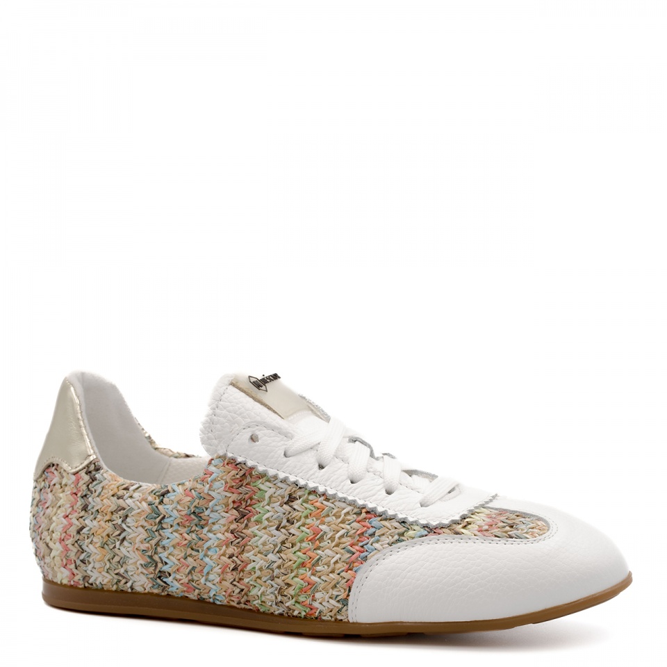 Białe sneakersy z plecionką 291P