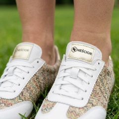 Białe sneakersy z plecionką 291P