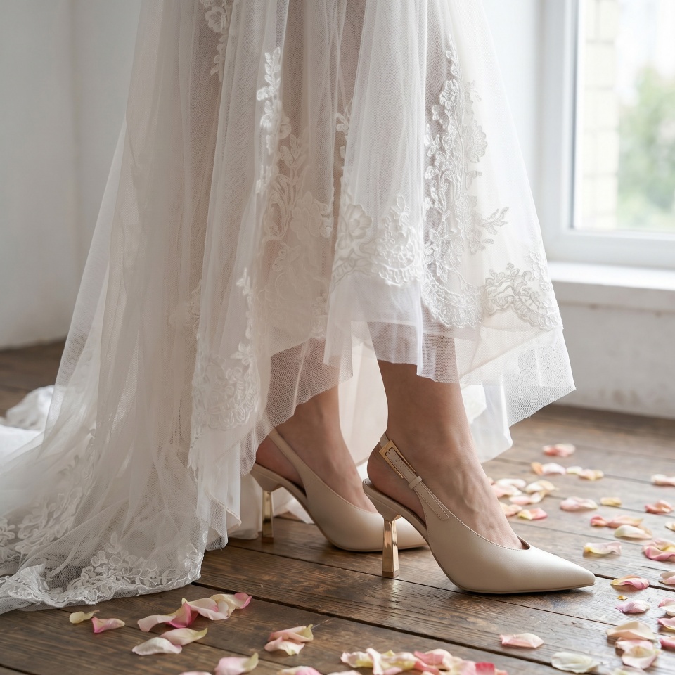 Beżowe czółenka z klamrą 231P