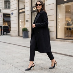 Czarne czółenka z klamrą 231P