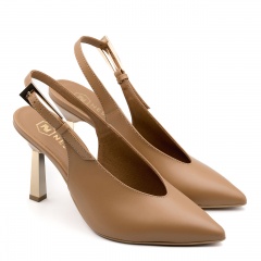 Karmelowe czółenka z klamrą 231P