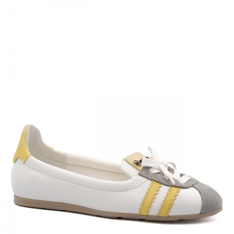 Biało-ż&oacute;łte sportowe baleriny 291B