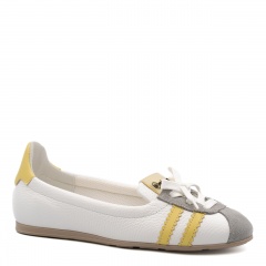 Biało-żółte sportowe baleriny 291B