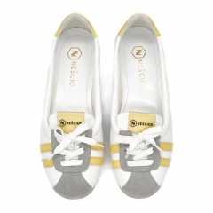 Biało-żółte sportowe baleriny 291B