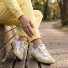 Biało-żółte sneakersy 291S