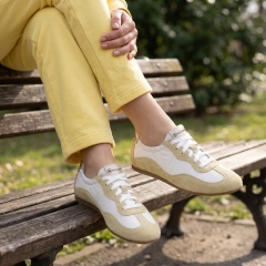Biało-żółte sneakersy 291S