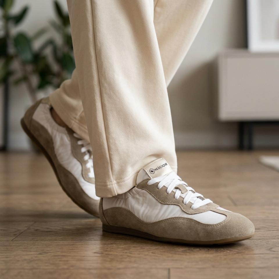 Biało-beżowe sneakersy 291S