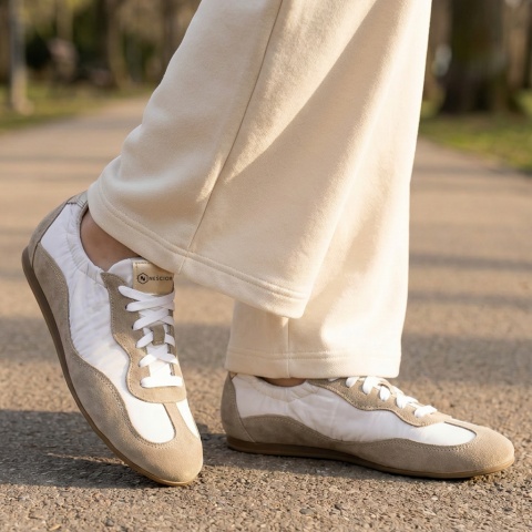Biało-beżowe sneakersy 291S
