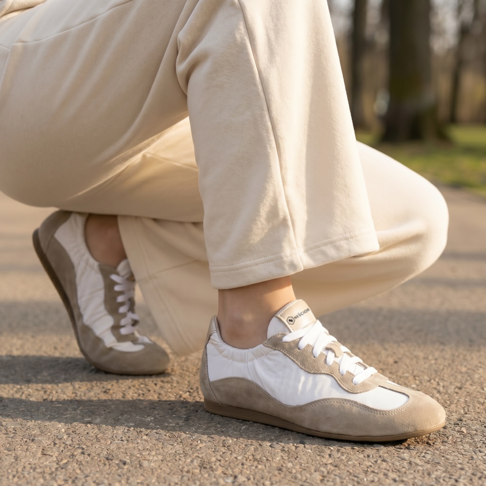 Biało-beżowe sneakersy 291S