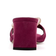 Burgundowe klapki z cyrkoniami 5AD02695324L