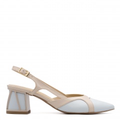 Niebiesko-beżowe czółenka 210V