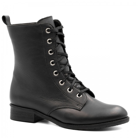 Czarne sznurowane botki 5GN1012724Z