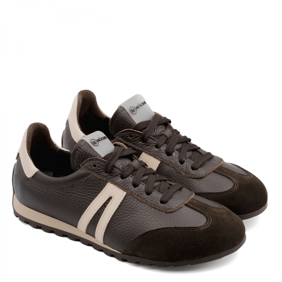 Ciemnobrązowe sneakersy barefoot 310B