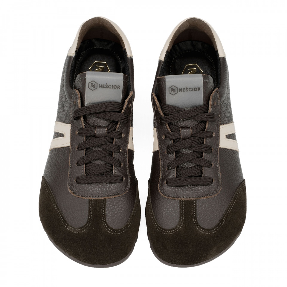 Ciemnobrązowe sneakersy barefoot 310B