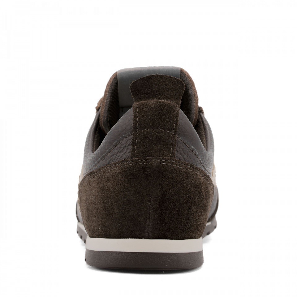 Brązowe skórzane sneakersy 291E
