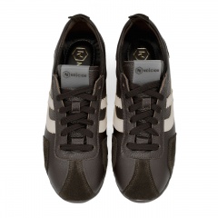 Brązowe skórzane sneakersy 291E