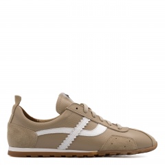 Beżowe skórzane sneakersy 291E