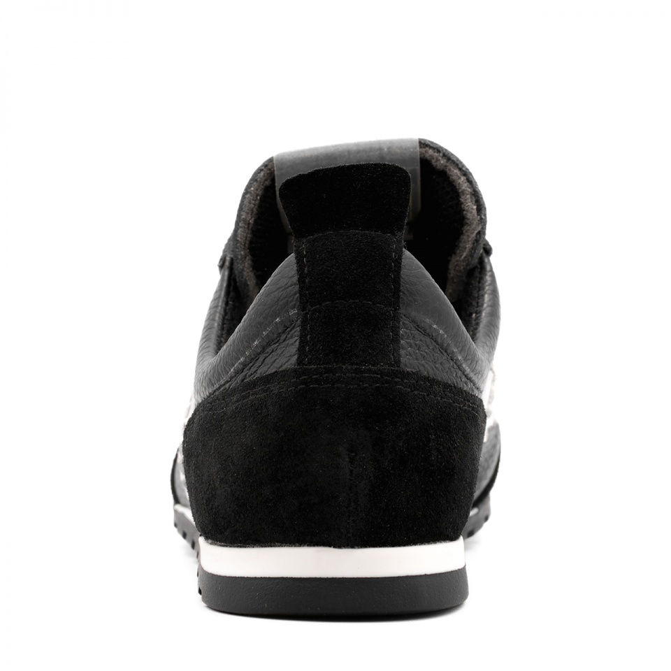 Czarne skórzane sneakersy 291E