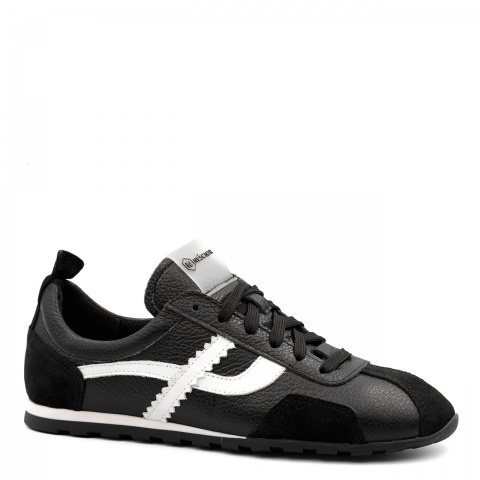 Czarne skórzane sneakersy 291E