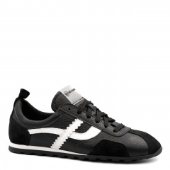 Czarne skórzane sneakersy 291E