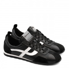 Czarne skórzane sneakersy 291E