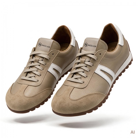 Beżowe sneakersy barefoot 310B
