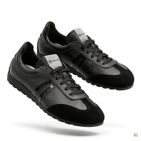 Czarne sneakersy barefoot 310B