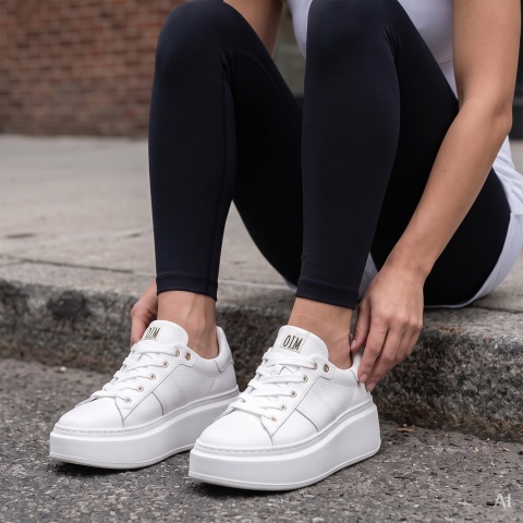 Białe sk&oacute;rzane sneakersy sohimmo 237R