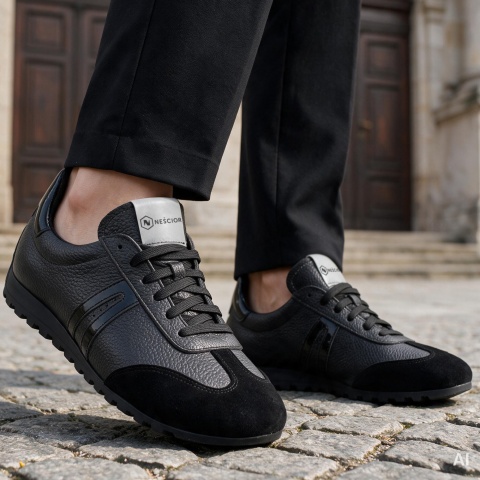 Czarne sneakersy barefoot 310B