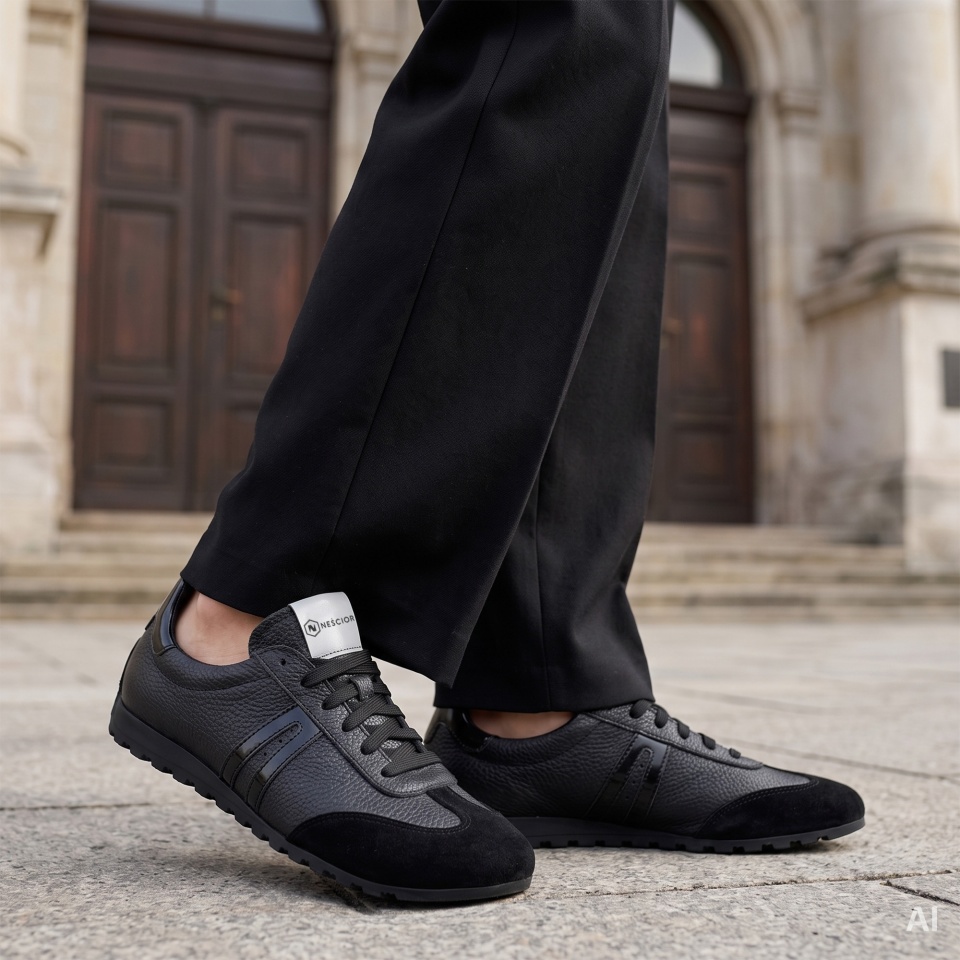 Czarne sneakersy barefoot 310B