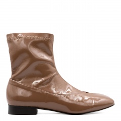 Karmelowe lakierowane botki sock boots 80L