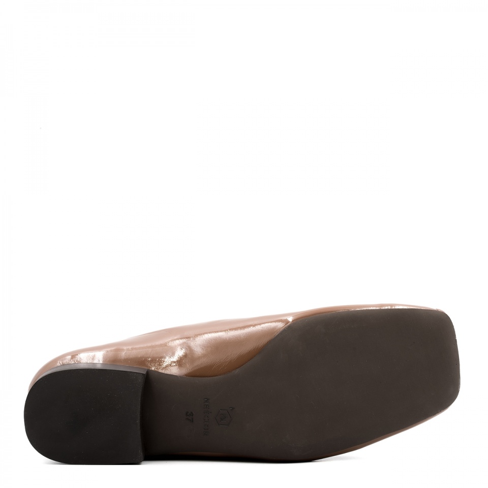 Karmelowe lakierowane botki sock boots 80L
