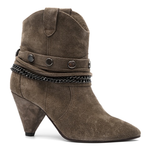 Czarne welurowe kozaki na trójkątnym obcasie 264K