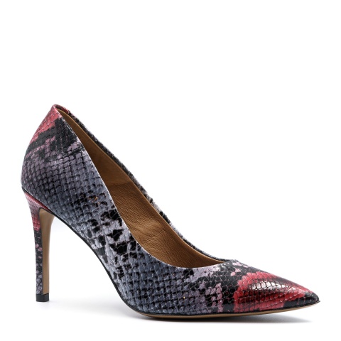 Wężowe skórzane szpilki 107G