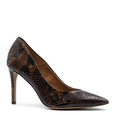 Wężowe skórzane szpilki 107G