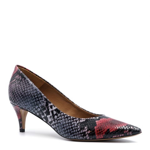 Wężowe czółenka na niskim obcasie 110H