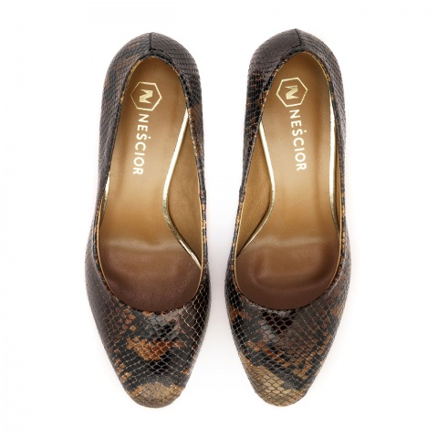 Weżowe skórzane czółenka 265G