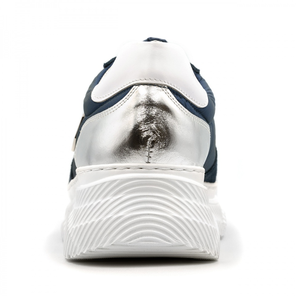 Sportowe granatowe sneakersy typu chunky 256A